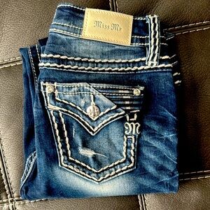 Miss Me Blue Denim Jeans mid-rise skinny